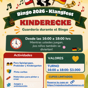 Guardería Bingo 2026 - Turno 4-6pm